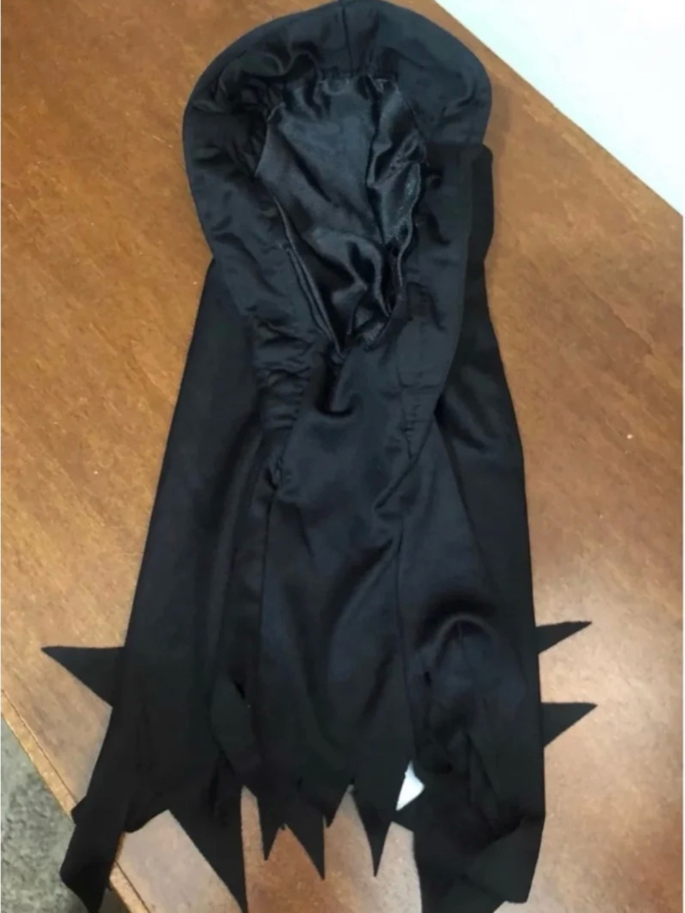 Hooded Costume Mask Hood Black out face Unisex One Size Halloween